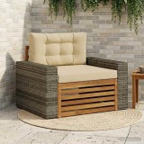 vidaXL Canapea Medie pentru Exterior Lemn Solid de Acacia natural 3438957