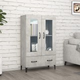 vidaXL Dulap &icirc;nalt, gri beton, 70x31x115 cm, lemn compozit