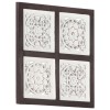 Panouri Decor Perete Sculptate Manual vidaXL, Maro/Alb, 40x40x1.5cm, MDF, Decoratiuni Casa