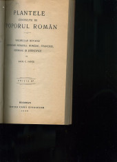 Zach. C. Pantu Plantele cunoscute de poporul roman (1929) foto