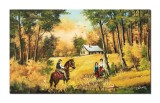Cumpara ieftin Tablou pictat manual Amintiri, la bunici, 100x60cm ulei pe panza, Constantin Feraru