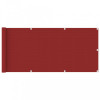 Paravan pentru balcon, roșu, 75x400 cm, HDPE, vidaXL