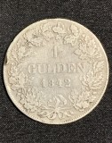 Moneda 1 gulden 1842 Hesse Germania argint 0,900