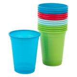 Pahare Plastic, Set 100 Bucăți, Capacitate 200ml, Multicolor