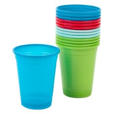 Pahare Plastic, Set 100 Bucăți, Capacitate 200ml, Multicolor