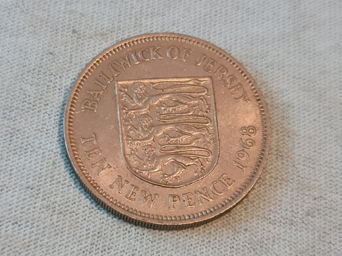 Jersey 10 new pence 1968