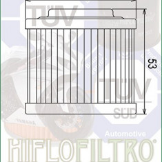 Filtru Ulei HF151 Hiflofiltro Aprilia BMW Bombardier Husqvarna KTM Cod Produs: MX_NEW HF151