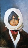 Tablou tigancuta semnat Cimpoesu dupa Grigorescu., Portrete, Ulei, Realism