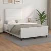 Cadru de pat cu tablie, alb, 120x200 cm, piele ecologica GartenMobel Dekor, vidaXL