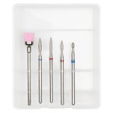 Cumpara ieftin Capete Freza Unghii Diamantate LUXORISE #22, set 5 buc