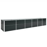 VidaXL Strat &icirc;nălțat grădină, antracit, 480x80x77 cm, oțel galvanizat