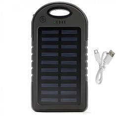 Power Bank pentru Telefon Solar APF&reg; 12800mAh - Incarcator Pentru Telefon, Tableta, Smart Device Portabil, Impermeabil, cu 2 porturi USB, Lanterna LED