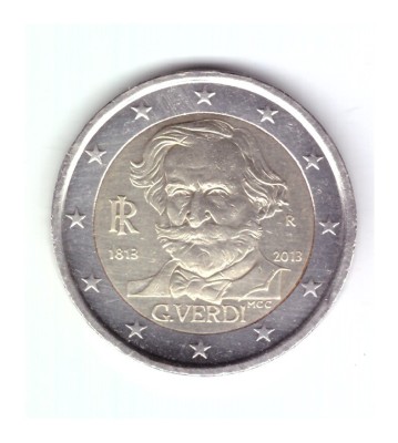 Moneda 2 euro Italia 2013 Giuseppe Verdi, stare buna, curata foto
