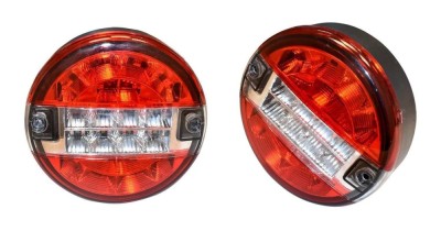 Set lampi spate LED rotunde camion remorca 12,5 cm 12V 24V foto
