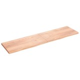 vidaXL Blat de masă maro 200x50x(2-4) cm, lemn masiv stejar tratat 3156397