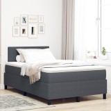 VidaXL Pat cu Arcuri - Gri &Icirc;nchis - 120x200 cm - Țesătură de Corduroy