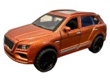 Macheta Bentley Bentayga 1:43 caramiziu cu sunet si lumini deschide usile fata