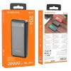 Acumulator Extern Power Bank Borofone BJ19A Incredible, 20000 mA, Power Delivery (PD) 20W - Quick Charge 3.0 - Negru
