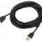 Cablu USB 2.0 VENTION 5m USB A soclu - USB A mufă nichelat, negru PVC