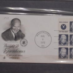 FDC S.U.A. - DWIGHT D. EISENHOWER - 1970 WASHINGTON DC - NECIRCULAT