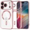 Husa MagSafe pentru Apple iPhone 17 Pro, Techsuit, Luxury Crystal, Roz