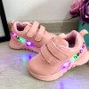 Adidasi roz cu lumini LED si scai pt fetite 23 24 cod 0611, Fete