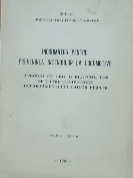 INDRUMATOR PENTRU PREVENIREA INCENDIILOR LA LOCOMOTIVE