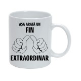 Cana alba personalizata &quot;Asa arata un fin extraordinar&quot;, INOVATIX&reg;. 330ml