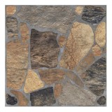 Gresie exterior / interior portelanata Pebble 9754, 33.3 x 33.3 cm, maro, mata, aspect piatra