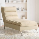 Cumpara ieftin Șezlong cu perne, crem, material textil