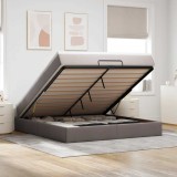 vidaXL Cadru de pat otoman cu saltea Taupe 180x200cm Material