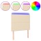 Tablie de pat cu LED, crem, 90x5x118/128 cm, textil