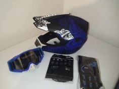 Casca moto/enduro/atv +Ochelari+Manusi+Cagula