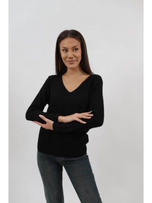 PULOVER DIN TRICOT FIN ACHILEO TALIE UNICA Negru foto