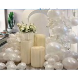 Set 120 baloane din latex, flippy, model party, 23 cm, albe, 2.2 g