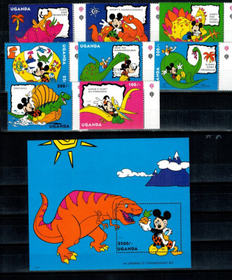 Uganda 1993 - Disney, desene animate, serie+colita neuzata foto