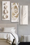 Cumpara ieftin Tablou MDF (3 bucăți) Marvellous, Bej, 50x70 cm