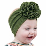 Bentita verde inchis lata cu floare (Marime Disponibila: 6-12 luni (Marimea 19