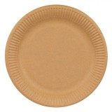 Set Farfurii Carton Kraft, 23cm, 10 Bucăți, Compostabile, Oem