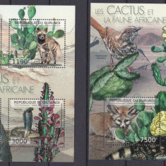 DB1 Flora Cactusi Burundi 6 x MS + SS 2 poze MNH