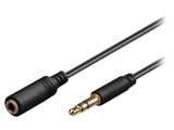 Cablu Audio Jack 3,5mm 3pin 2m Negru, Goobay