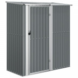 Magazie de gradina, gri, 180,5x97x209,5 cm, otel galvanizat