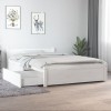 VidaXL Cadru de pat cu sertare Small Double, alb, 120x190 cm 3103540