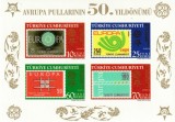 Turcia 2005 - 50 ani Europa CEPT,bloc 4 valori nedantelate,MNH,, Organizatii internationale, Nestampilat