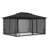 Pavilion cu plase, antracit, 300 x 400 x 265 cm GartenMobel Dekor, vidaXL