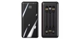 Baterie externa YM405, Fast Charge, Dual USB, intrare microusb, afisaj led, 2A, cu 3 cabluri, Negru, 30000 mAh, Blister