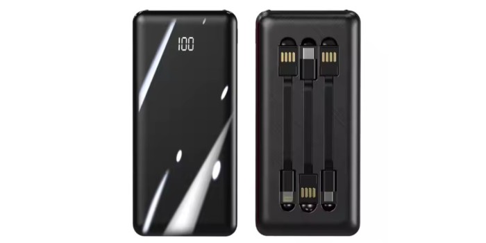 Baterie externa YM405, Fast Charge, Dual USB, intrare microusb, afisaj led, 2A, cu 3 cabluri, Negru, 30000 mAh, Blister