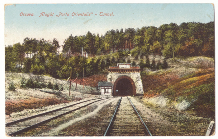 2091 - ORSOVA, Railway Tunnel, Romania - old postcard - unused