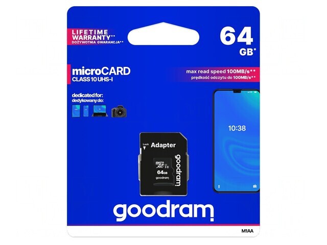 MicroSDXC Card 100MB/s 32GB Class 10 UHS-I