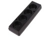 Conector Alimentare AC Mamă Spliter 2P 250VAC 16A Negru